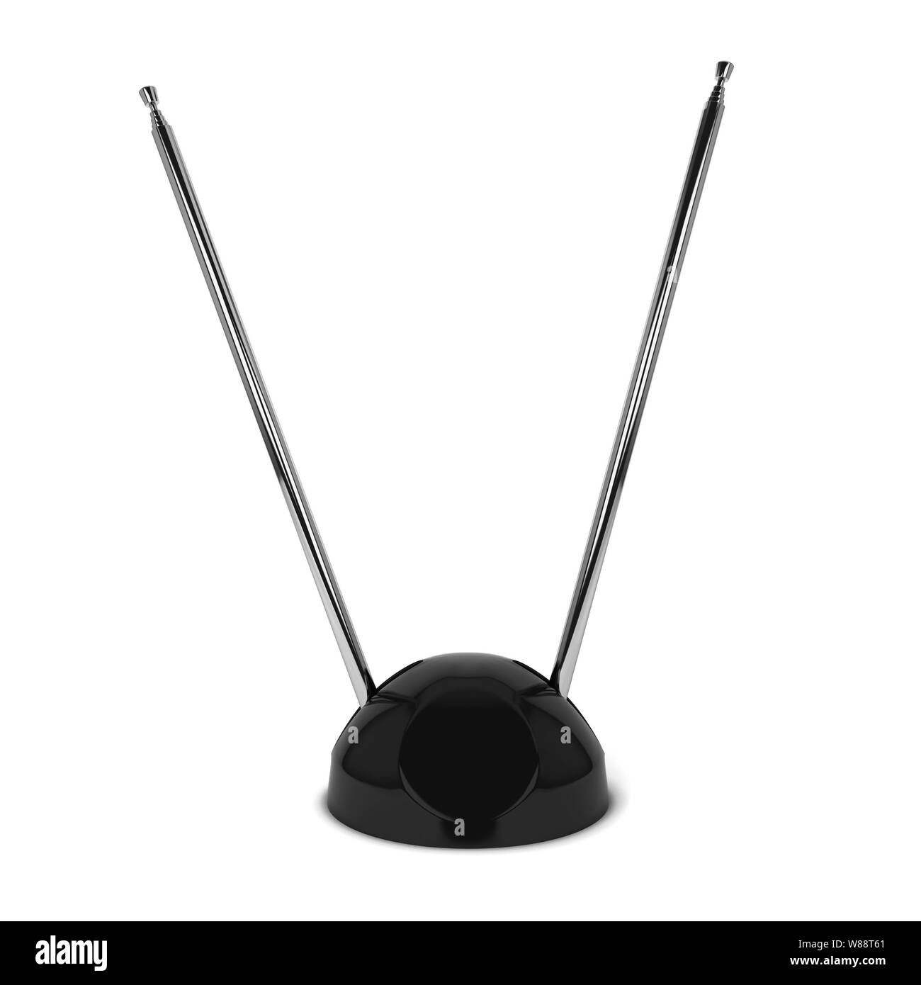 Antenne TV rétro. 3d illustration isolé sur fond blanc Banque D'Images