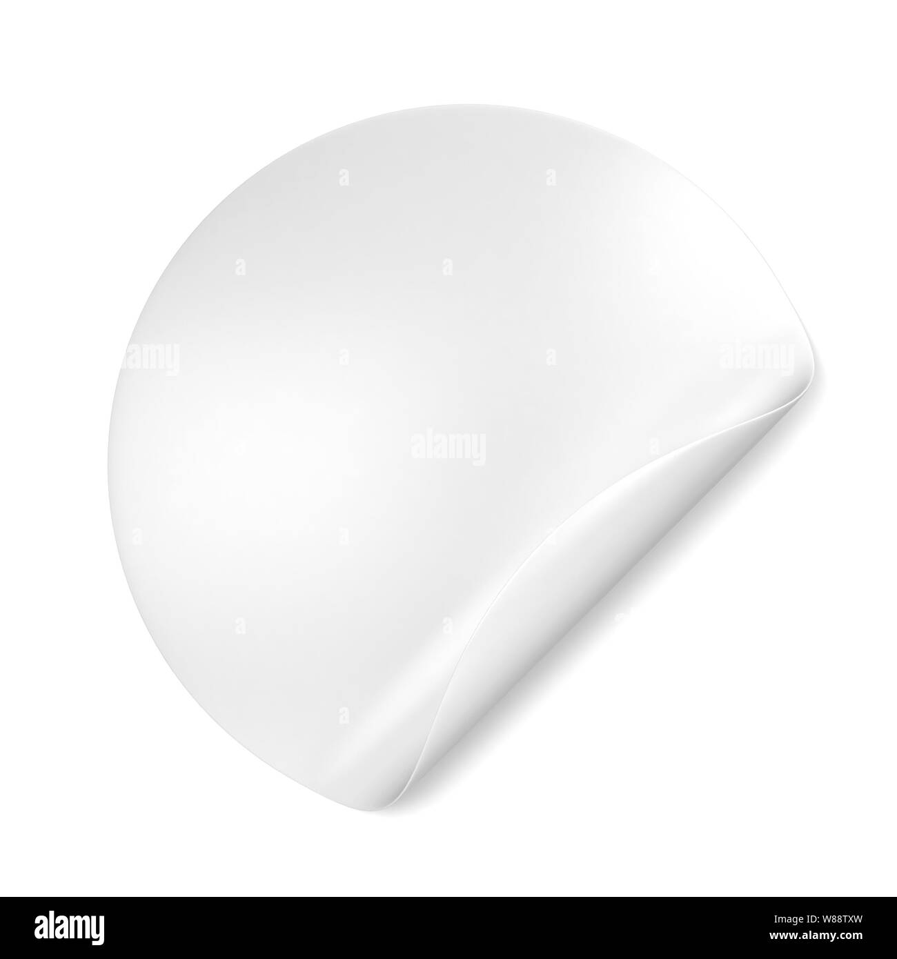 Autocollant blanc. 3d illustration isolé sur fond blanc Banque D'Images