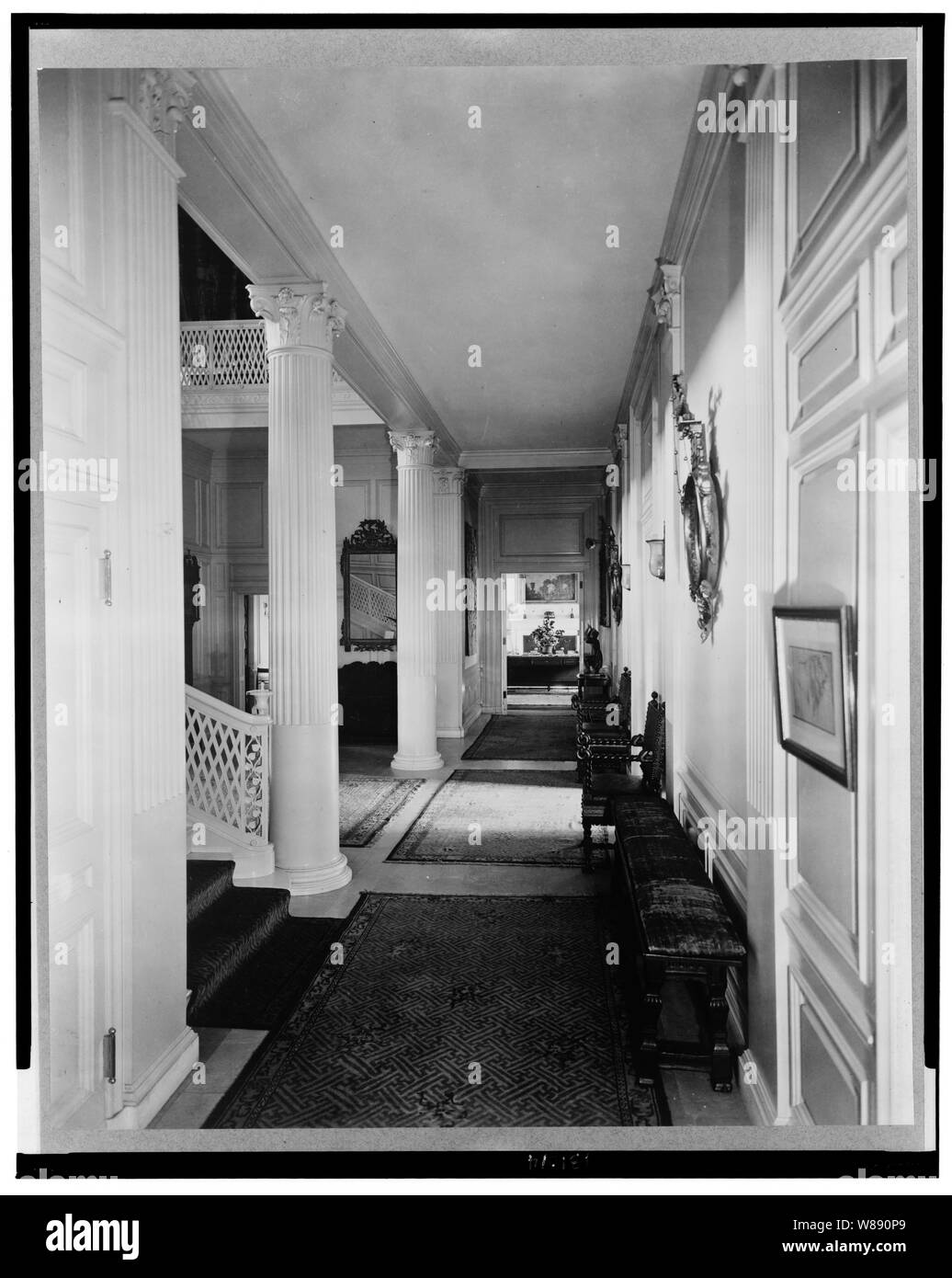 La Chaussée, James Parmelee, 3100 maison rue 1814-1904, Washington, D.C. Intérieur / photo par Frances Benjamin Johnston Banque D'Images