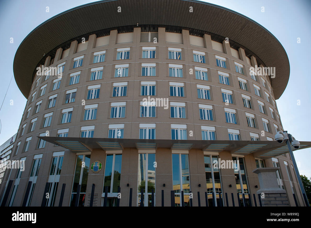 O.P.C.W. L'Organisation pour l'interdiction des armes chimiques, La Haye, Pays-Bas. L'OIAC, avec ses 193 États Membres, supervise la glob Banque D'Images