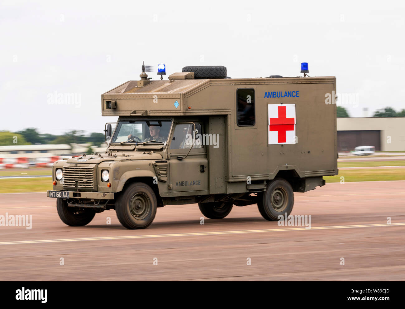 Les ambulances de la RAF se précipite à l'urgence de la Royal International Air Tattoo 2019 Banque D'Images