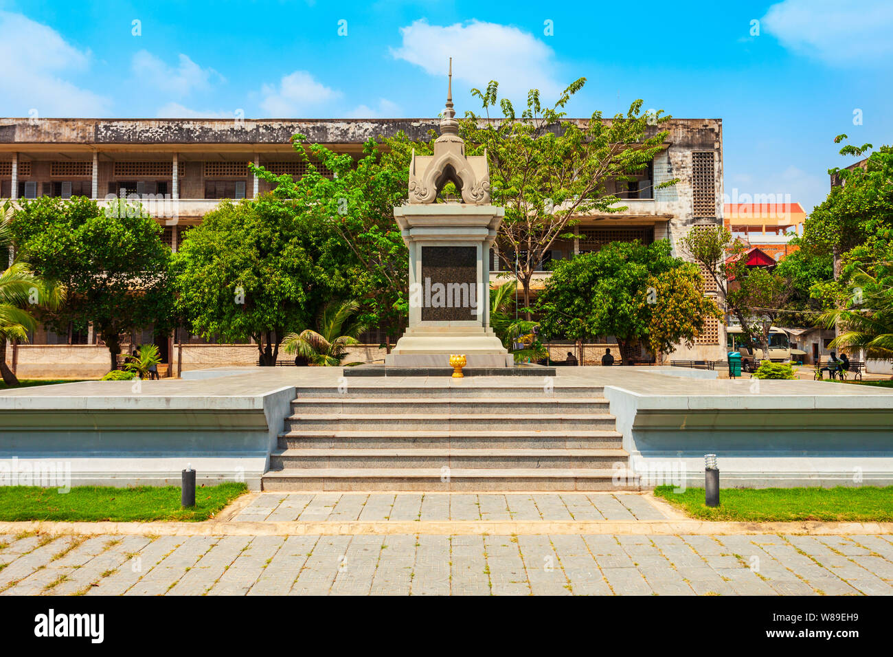 Le Musée du Génocide de Tuol Sleng est un musée consacré au génocide cambodgien à Phnom Penh au Cambodge Banque D'Images