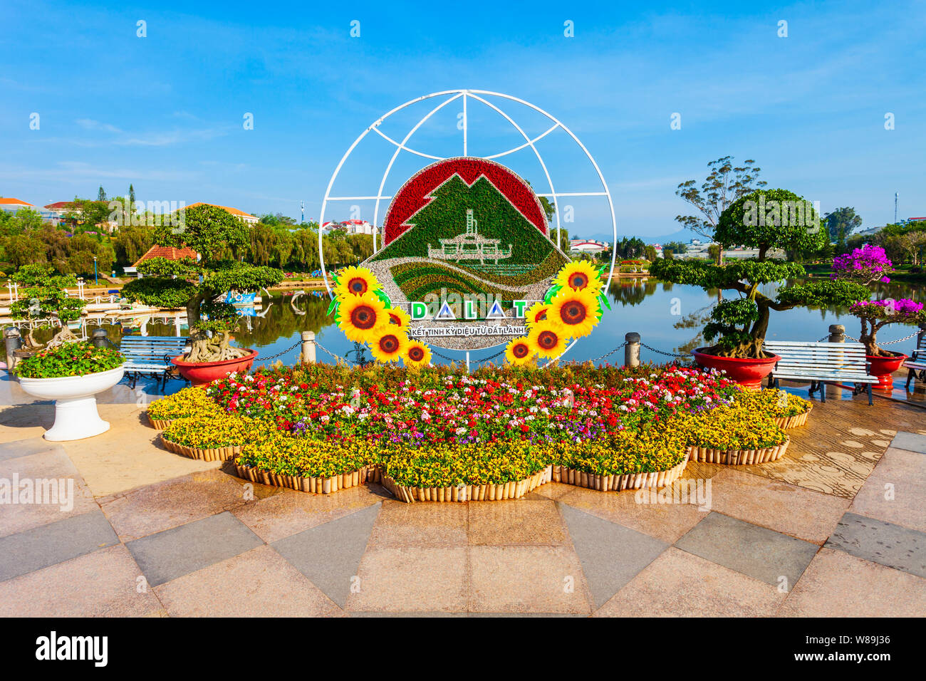 DALAT, VIETNAM - Mars 13, 2018 : Dalat Flower Garden Park à Da Lat ville au Vietnam Banque D'Images