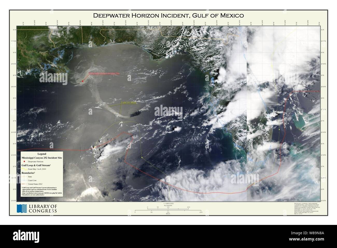 Incident Deepwater Horizon, Golfe du Mexique Banque D'Images