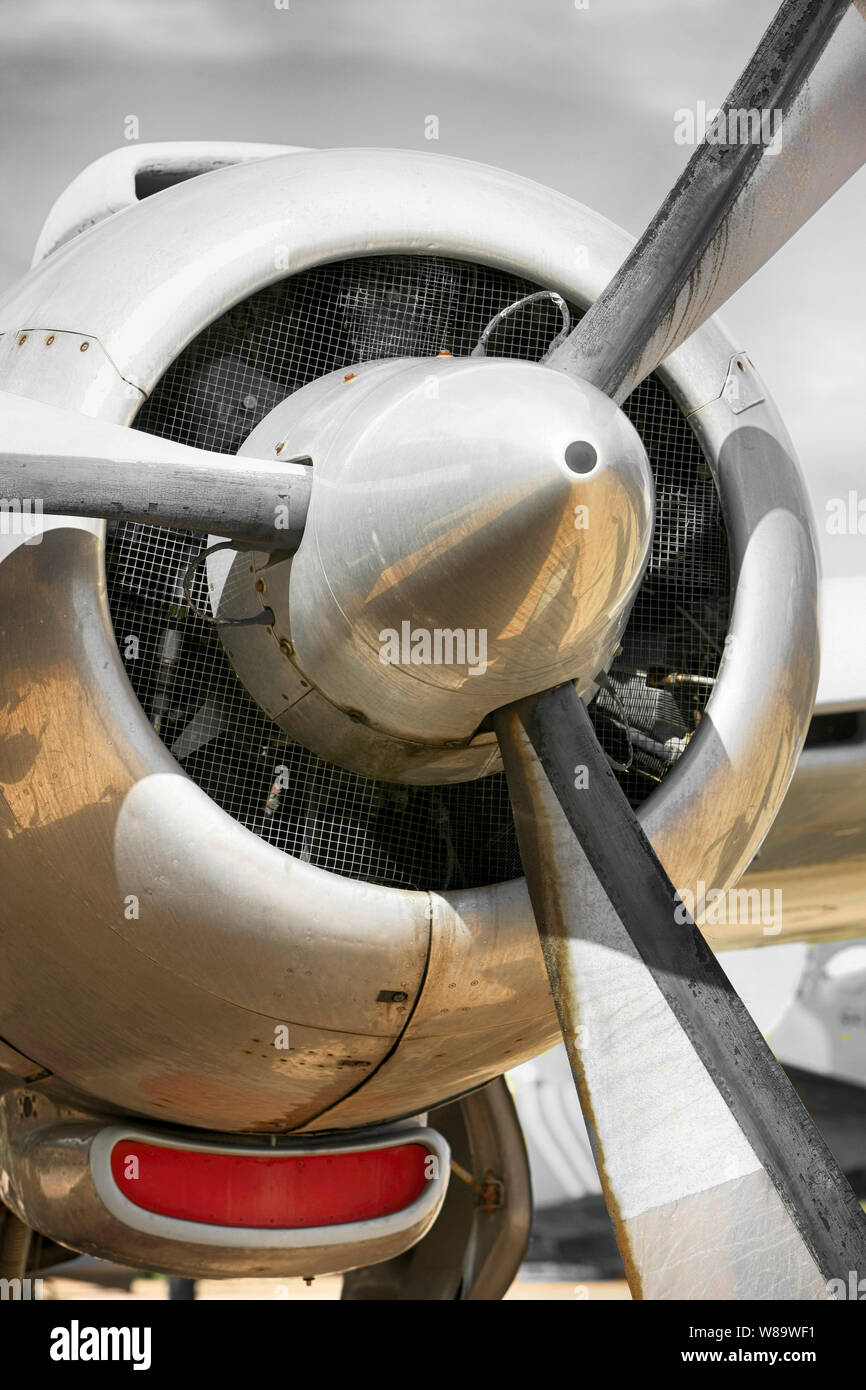 Wright R-2880 moteurs radiaux sur le Douglas VC-118A Force aérienne un avion utilisé par Kennedy et Johnson 1961-1965 Banque D'Images