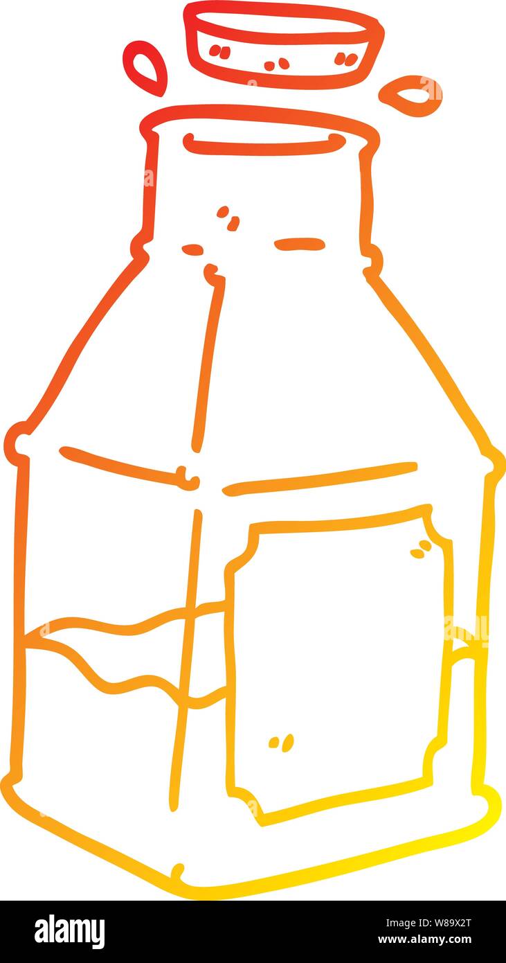 Ligne de gradient chaud dessin d'une caricature dans decanter verre Illustration de Vecteur