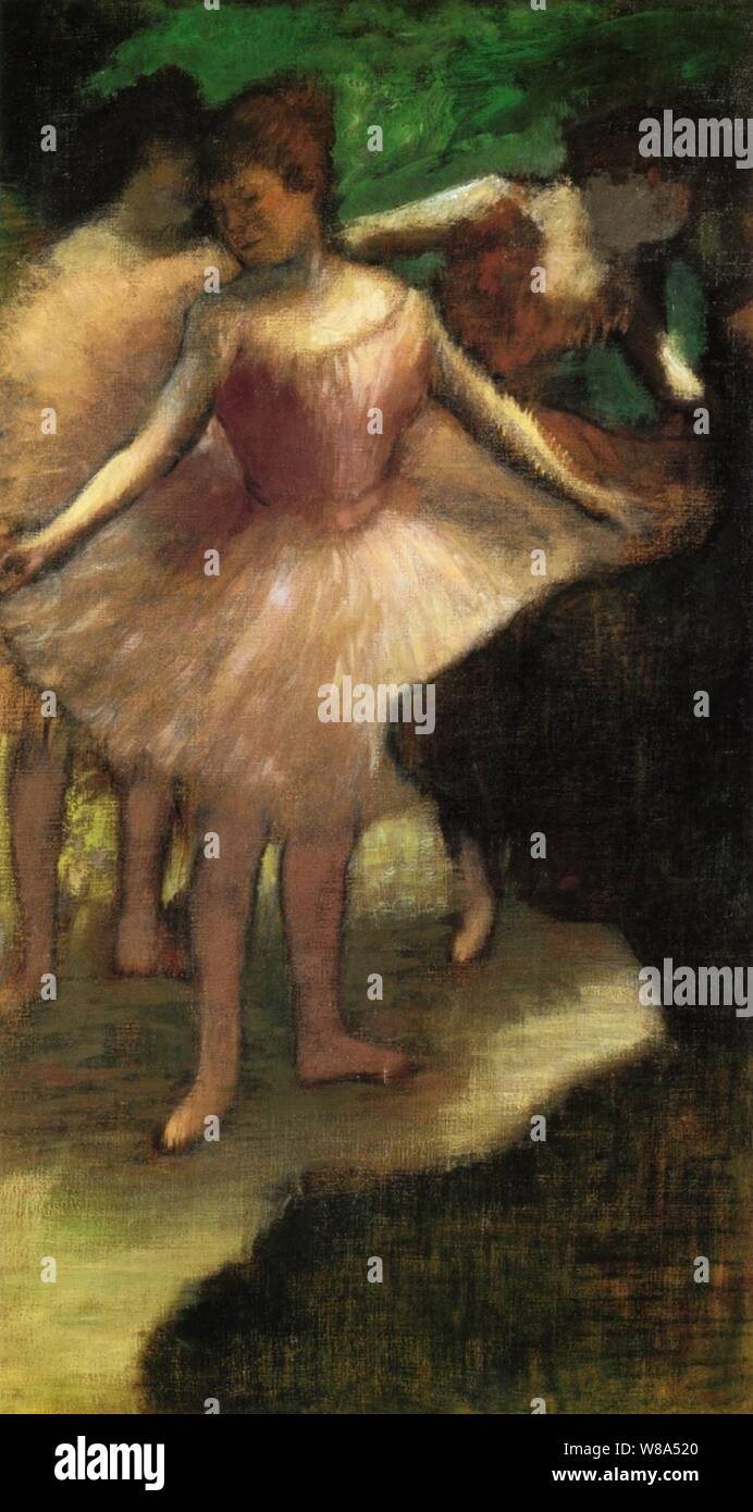 Degas - trois danseurs en rose, vers 1886. Banque D'Images