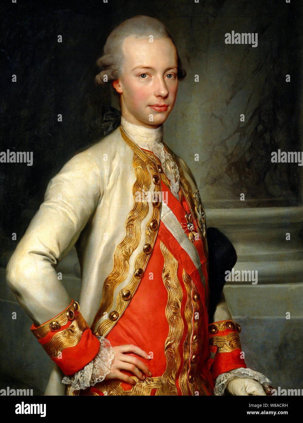 Léopold de Lorraine, Grand-duc de Toscane - Anton Raphael Mengs, 1770. Léopold est empereur romain saint, roi de Hongrie et de Bohème, de 1790 à 1792, et l'Archiduc d'Autriche et Grand-duc de Toscane de 1765 à 1790. Banque D'Images