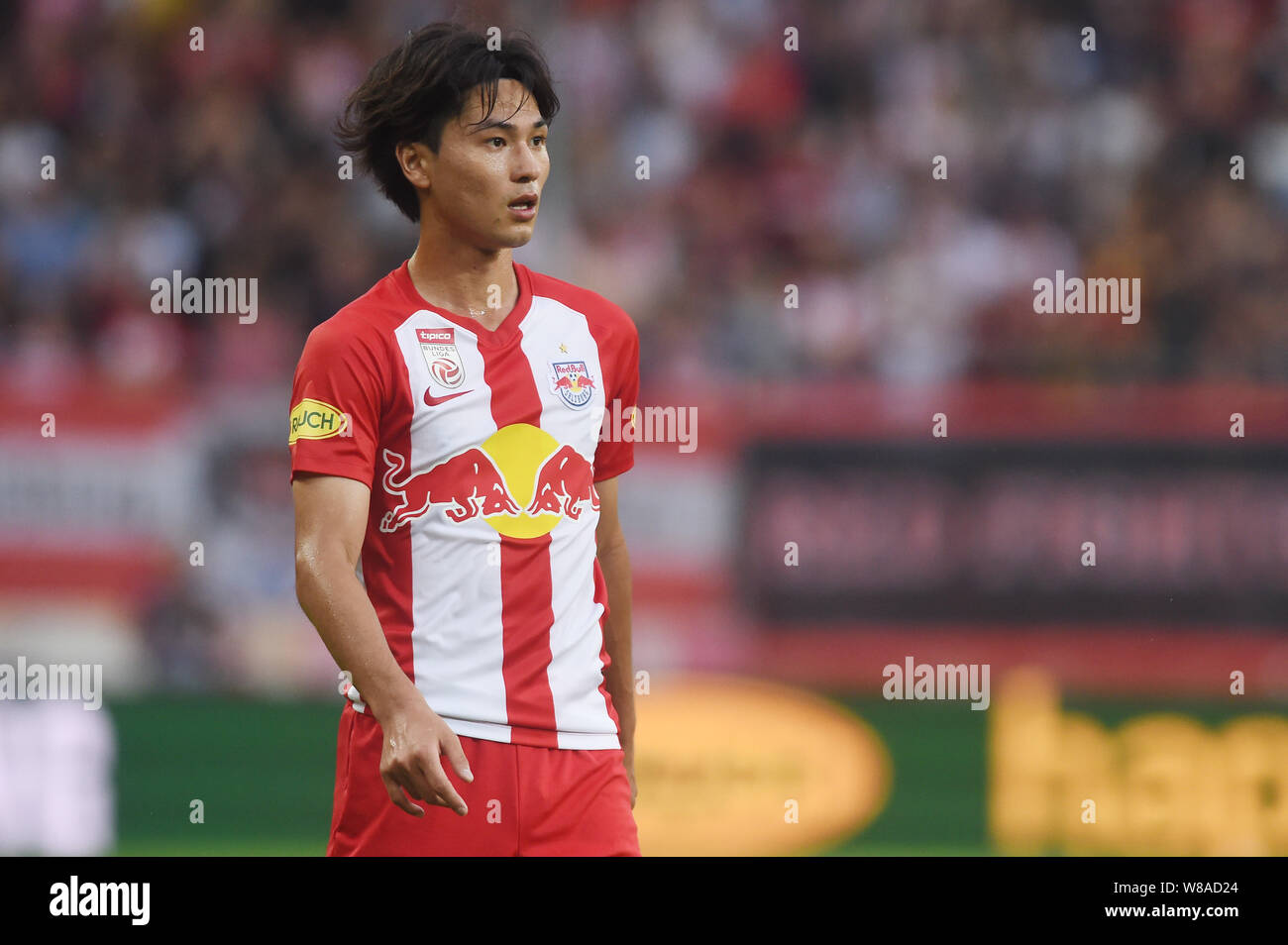 Salzbourg, Autriche. 7e août 2019. Takumi, (Salzbourg), 7 août 2019 - Football : match amical entre FC Red Bull Salzbourg 0-1 Real Madrid au Red Bull Arena à Salzbourg, Autriche. Credit : Itaru Chiba/AFLO/Alamy Live News Banque D'Images