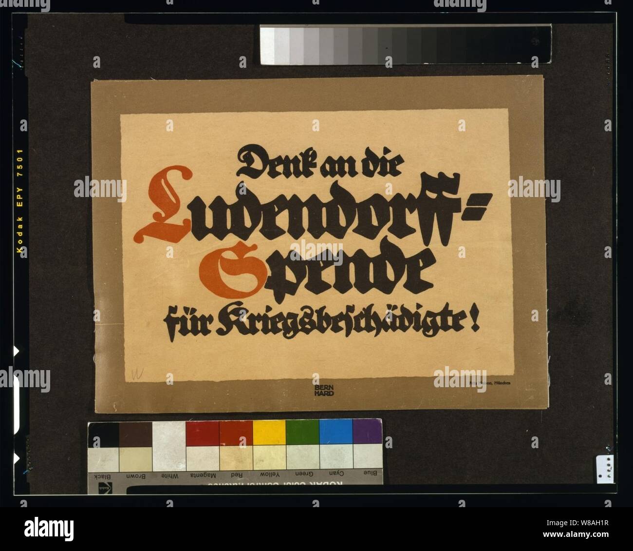 Denk sur Ludendorff-Spende Kriegsbeschädigte - für die Bernhard. Banque D'Images