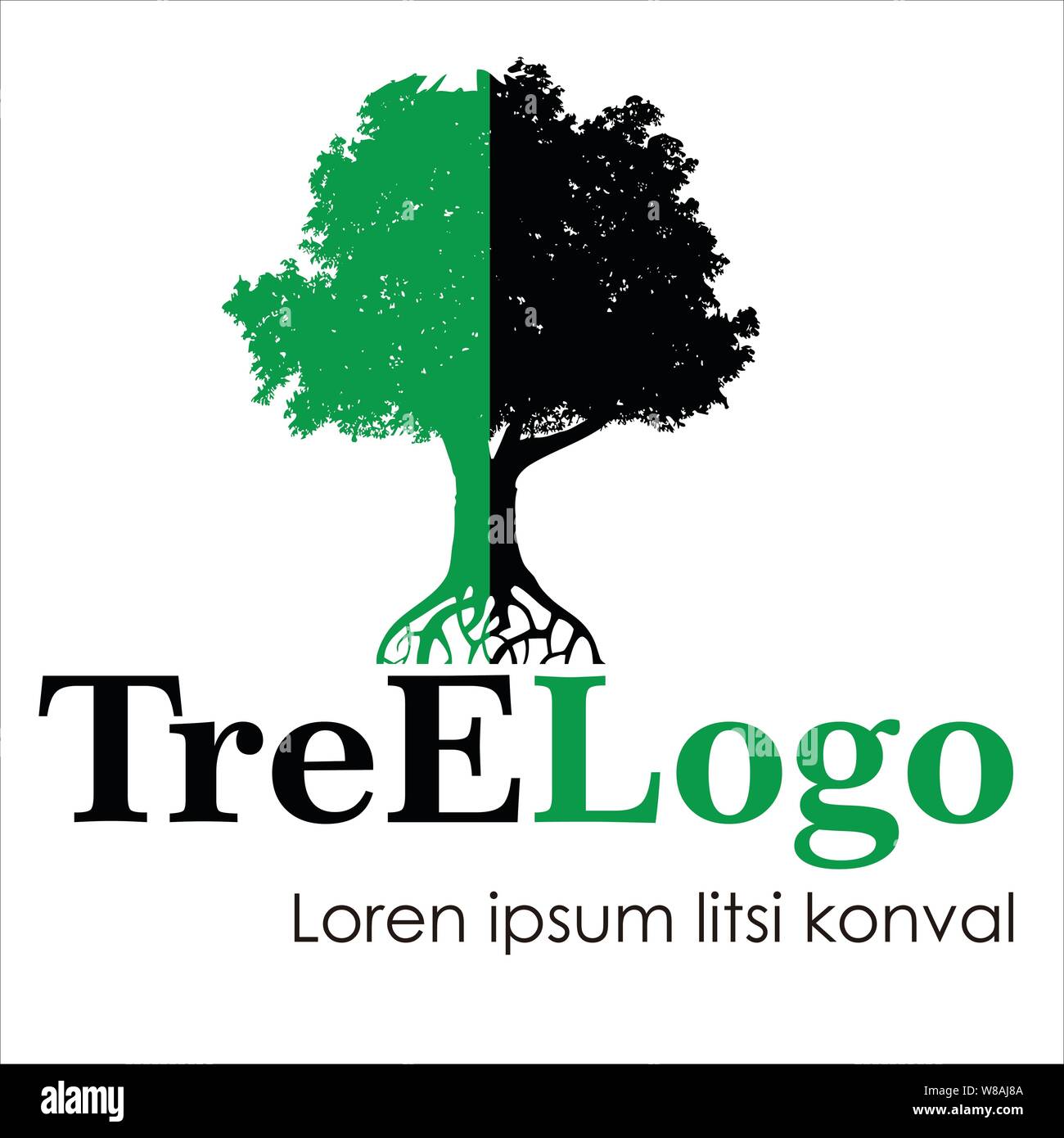 Logo Vector Tree, EPS 10 Illustration de Vecteur