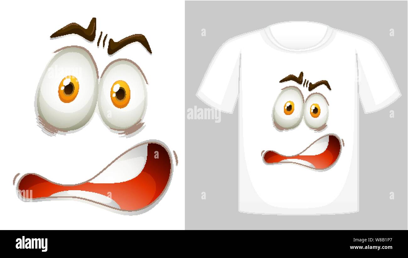 T-shirt avec design graphique illustration avant Illustration de Vecteur