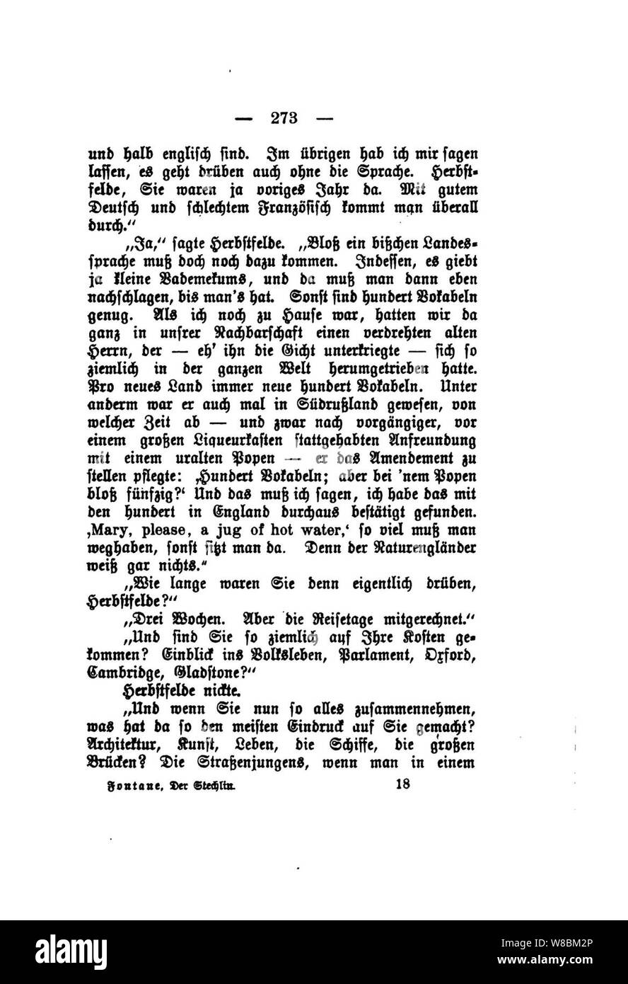 Der Stechlin (Fontane) 273. Banque D'Images