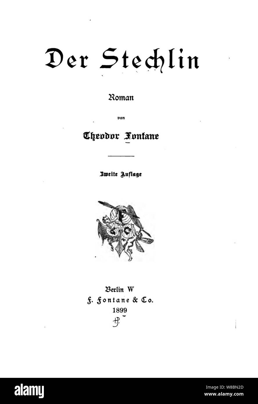 Der Stechlin (Fontane) p 009. Banque D'Images