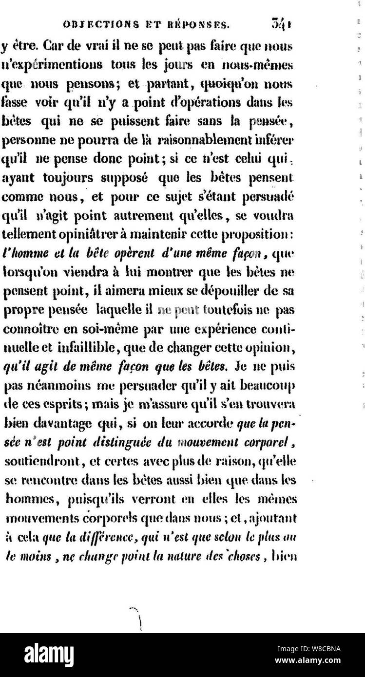 Descartes II, 346. Banque D'Images