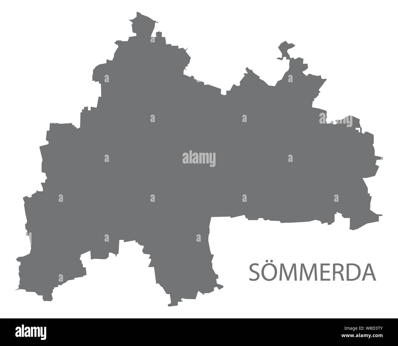 Comté de Grey Soemmerda plan de Thuringe Allemagne Illustration de Vecteur