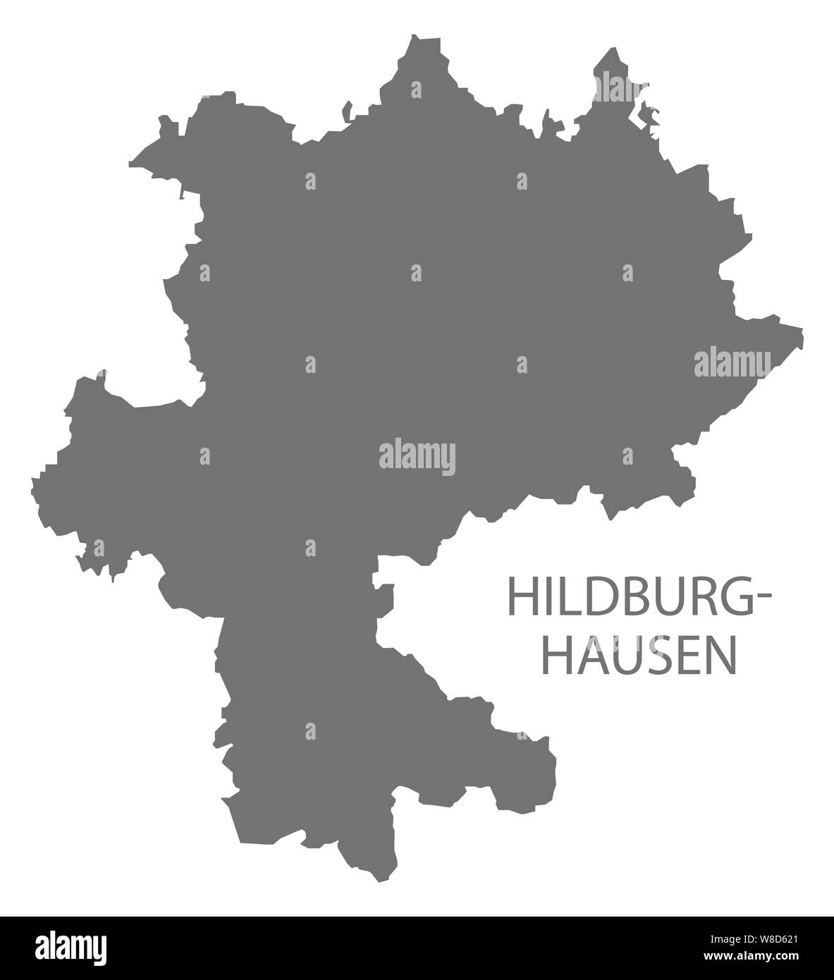 Hildburghausen gray county carte de Thuringe, Allemagne Illustration de Vecteur