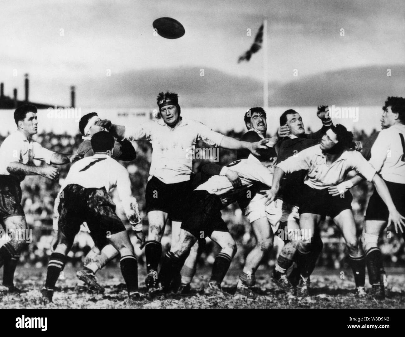 Océanie, Nouvelle-Zélande, Rugby, la France bat l'Otago, 1961 Banque D'Images