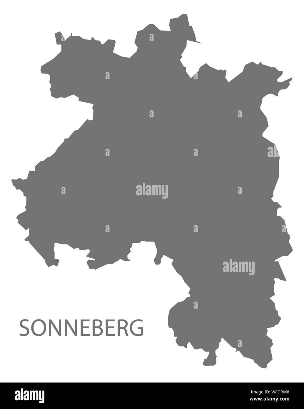 Sonneberg gray comté plan de Thuringe Allemagne Illustration de Vecteur