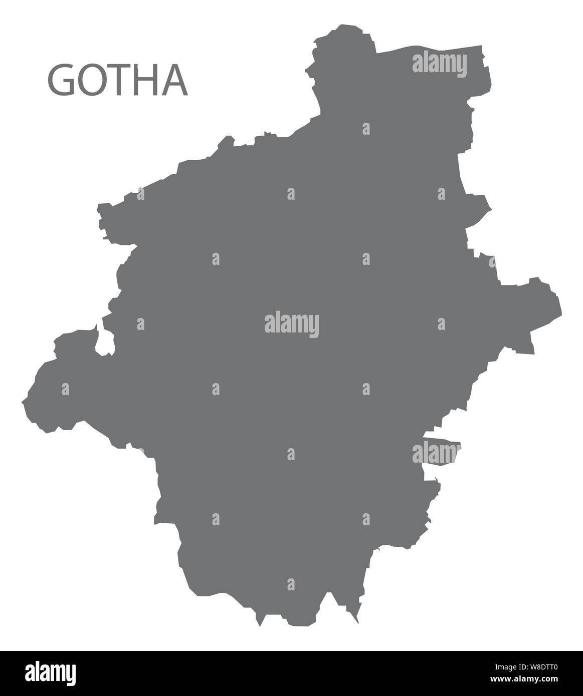 Carte du comté de Grey Gotha Thüringen Allemagne Illustration de Vecteur