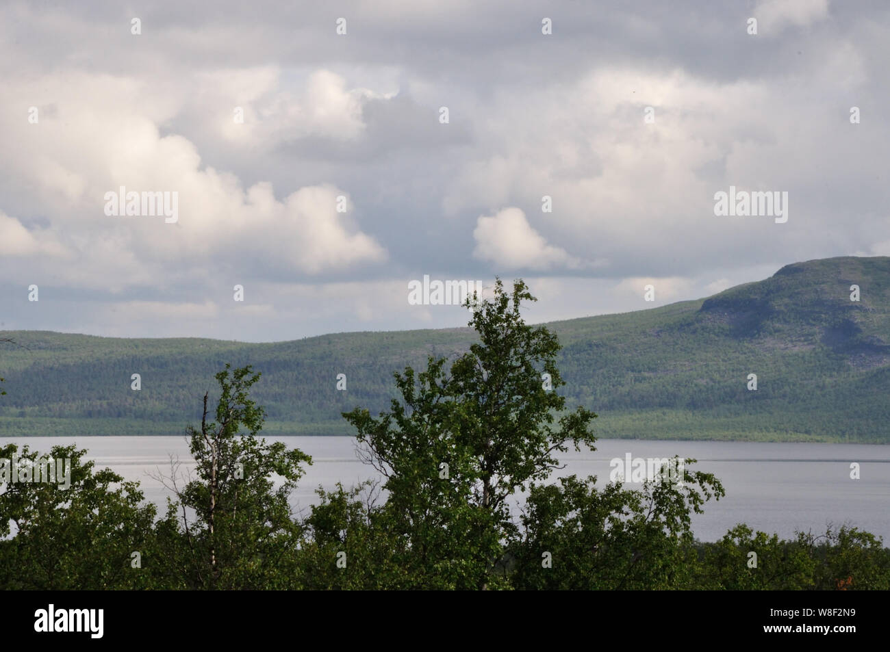 Auf der Fahrt von Schnweden nach Norwegen beeindruckende Landschaften vor der Norwegischen Grenze. Banque D'Images