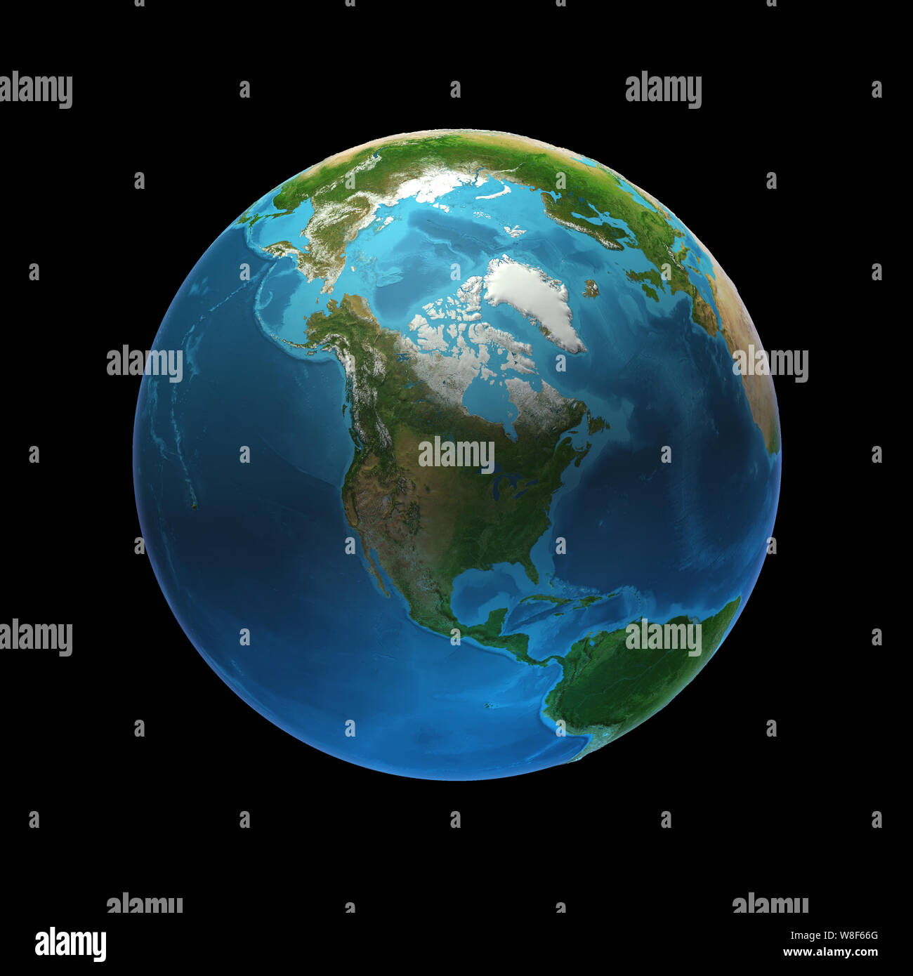 Planète autour de l'animation globale de la terre Banque D'Images
