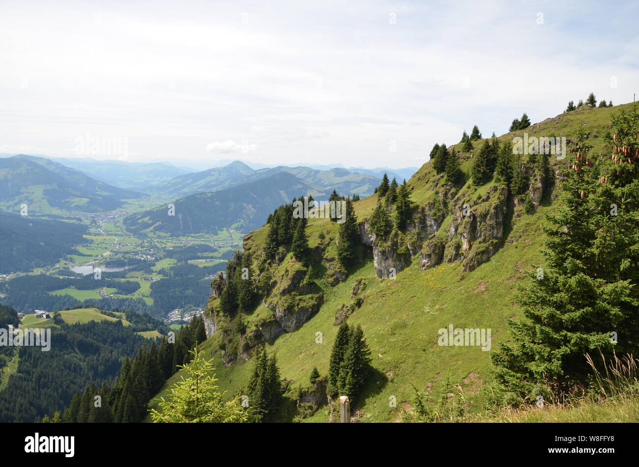 Vue de Kitzbuheler Horn, Kitzbühel, Tyrol, Autriche Banque D'Images