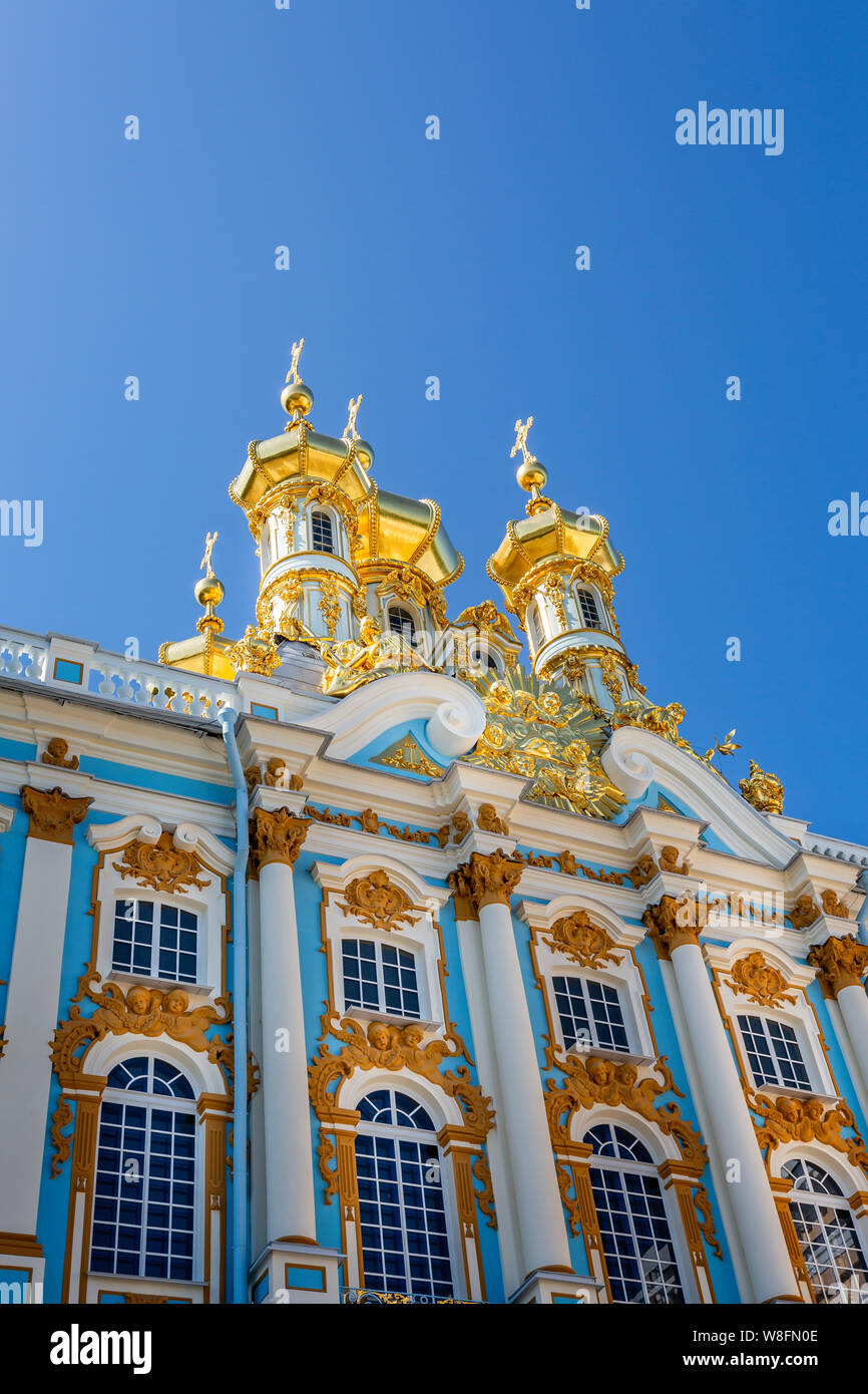 La Chapelle, l'église de la résurrection, dans le palais de Catherine, Pouchkine, St Petersburg , la Russie le 22 juillet 2019 Banque D'Images