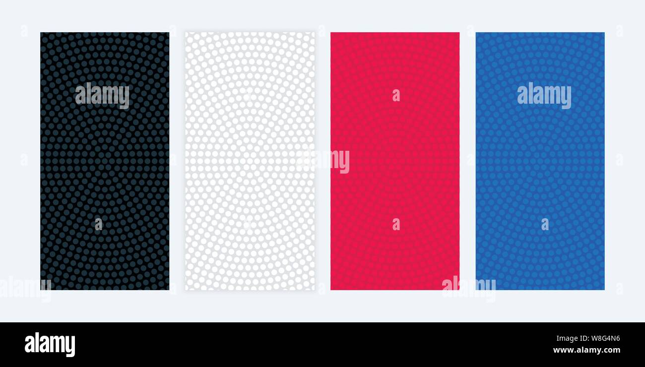 Bandeaux colorés avec des textures en pointillés circulaire. Résumé ouverture vierge. Illustration de Vecteur