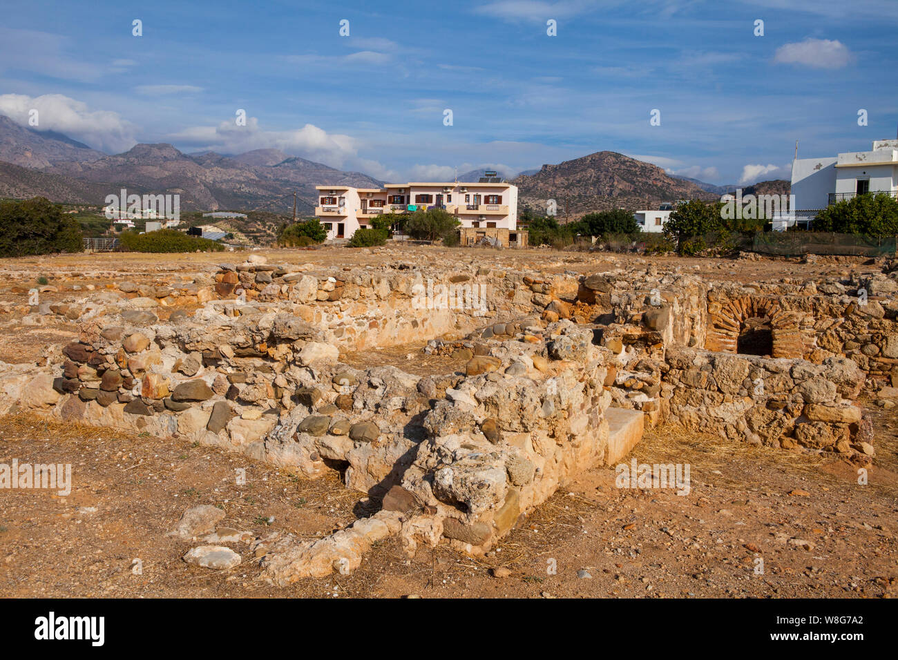 Image de ruines de l'ancienne ville de Crète, Grèce Banque D'Images