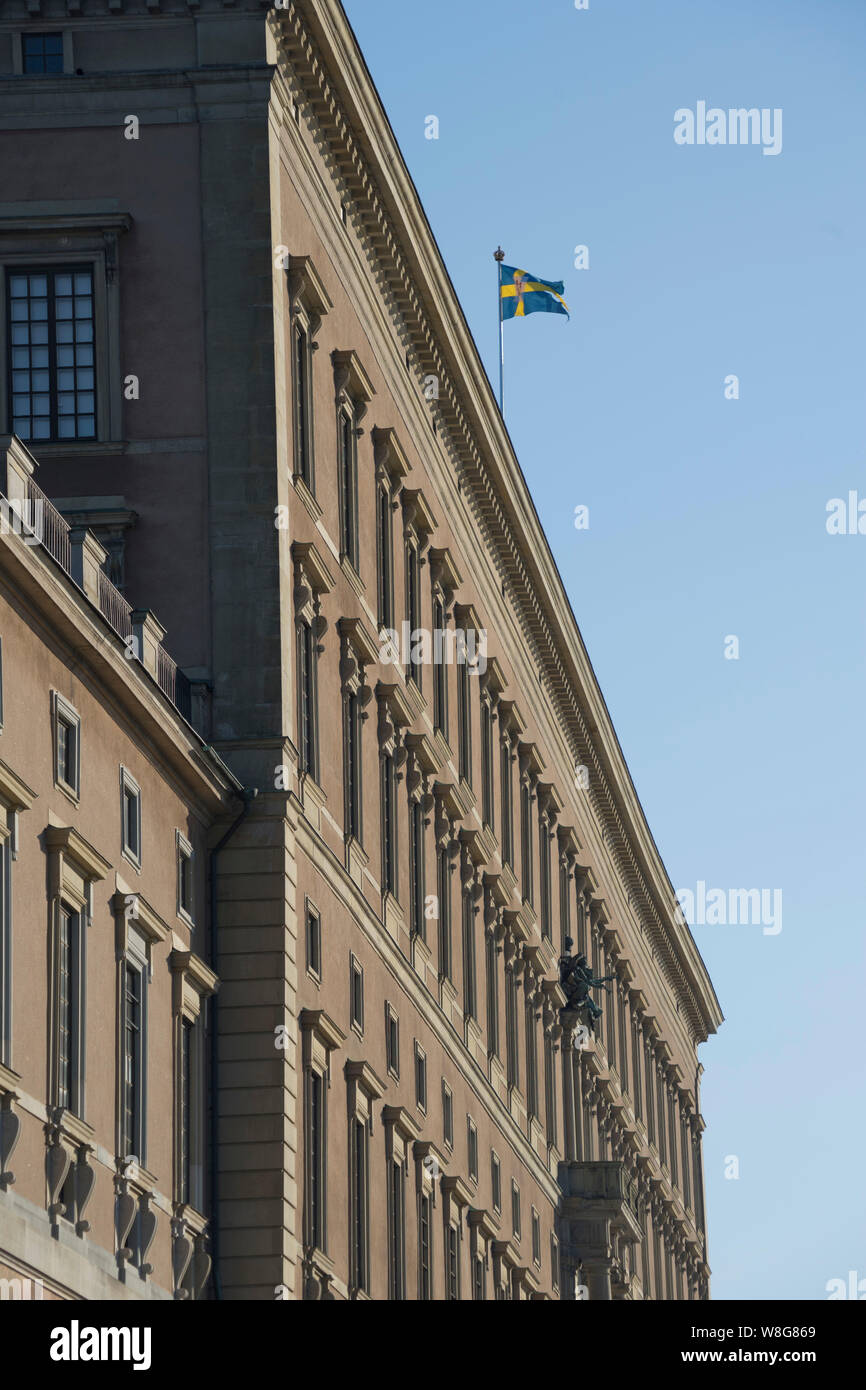 Vue sur le Palais Royal de Stockholm, Suède Banque D'Images