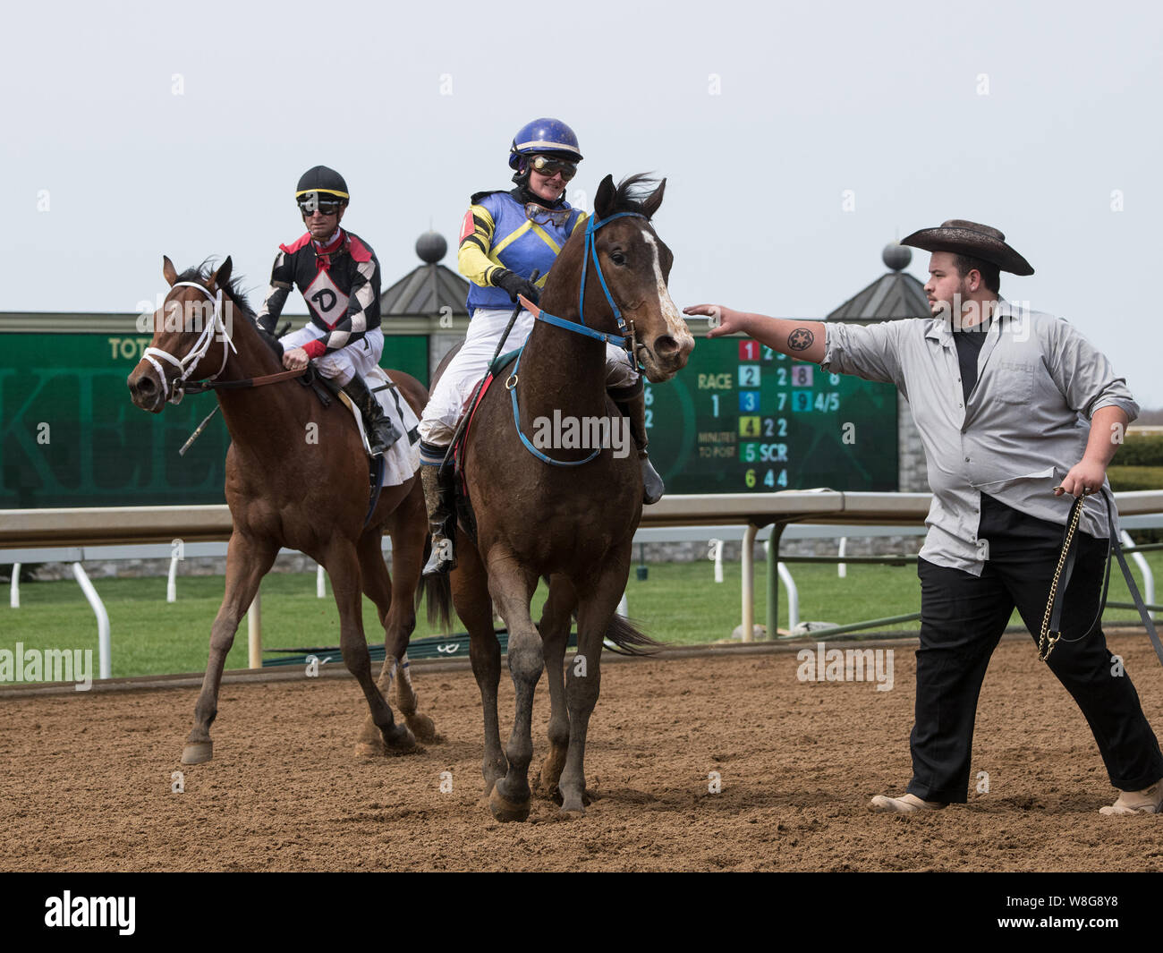 Chevaux à Keeneland Race Track à Lexington, KY, le 6 avril 2018. Banque D'Images