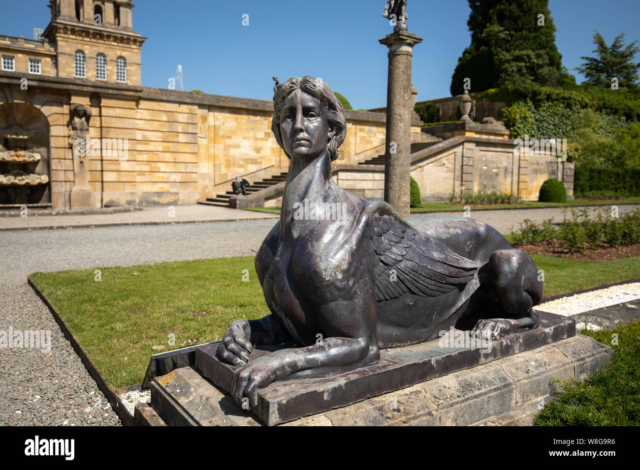 Statue du Sphinx, le Palais de Blenheim Banque D'Images