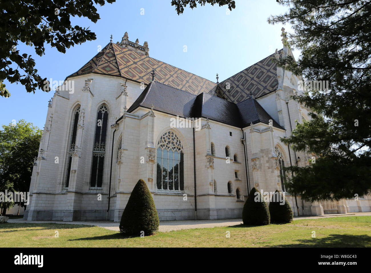 Eglise Saint-Nicolas-de-Tolentin de Brou. Bourg-en-Bresse. / Saint-Nicolas-de-Tolentin église de Brou. Bourg-en-Bresse. Banque D'Images