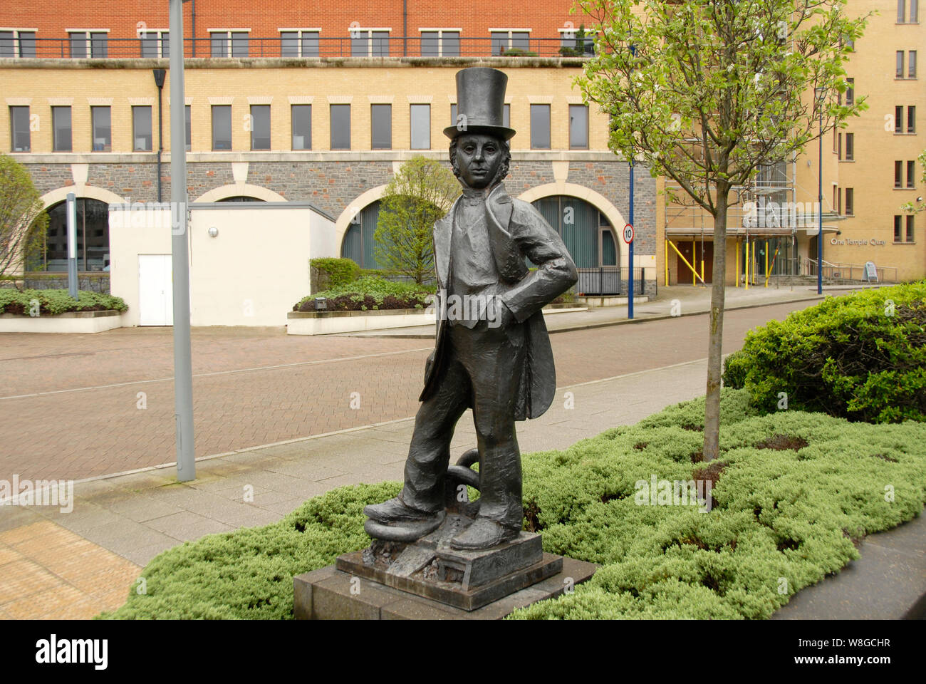 Statue d'Isambard Kingdom Brunel, Bristol, Angleterre Banque D'Images
