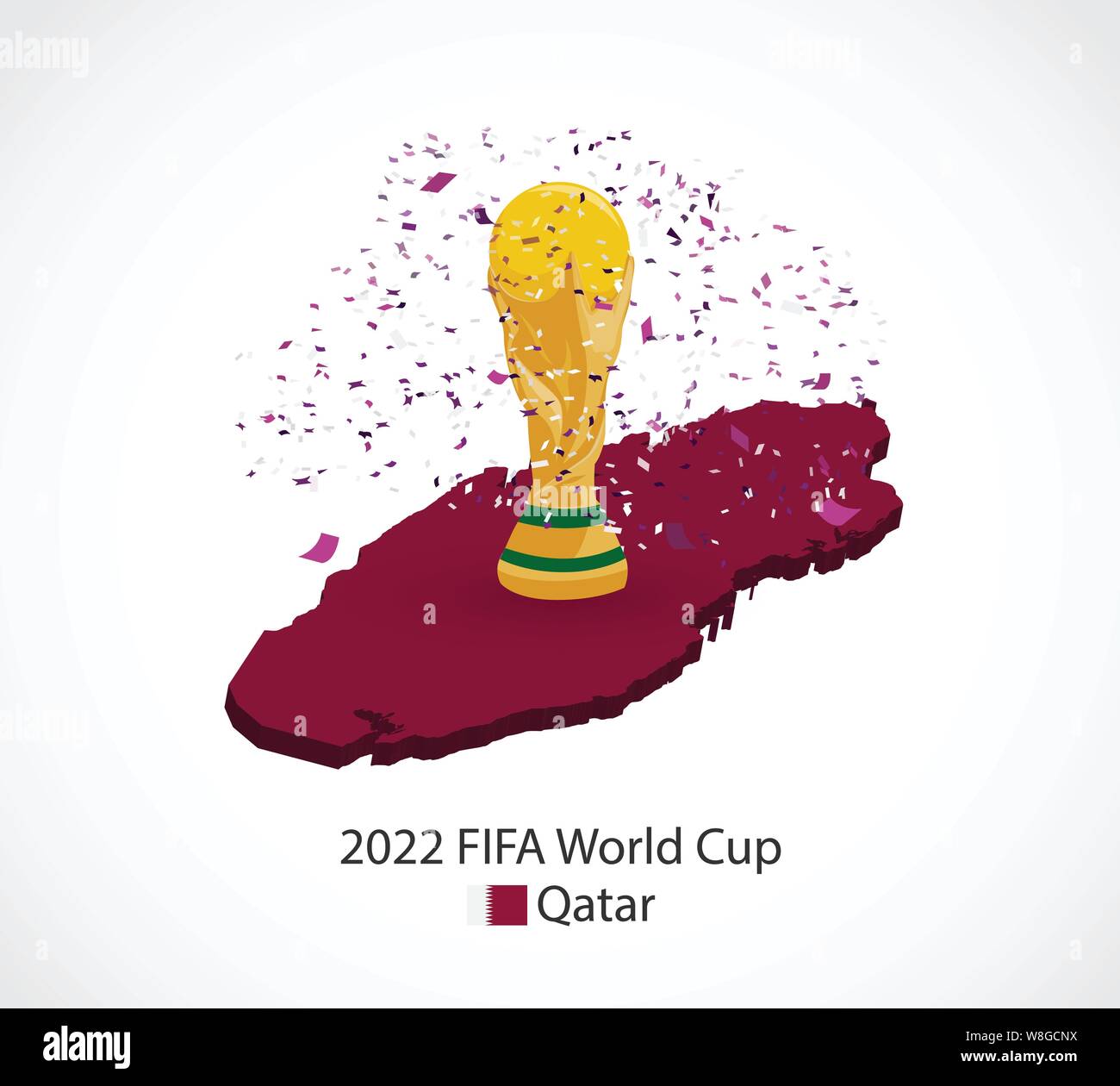 Coupe du Monde FIFA 2022 Qatar Illustration de Vecteur