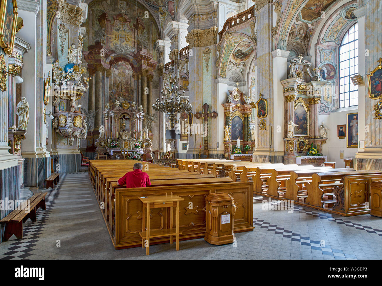 L'église baroque de l'Exaltation de la Sainte Croix Brzeg Basse Silésie Pologne Banque D'Images