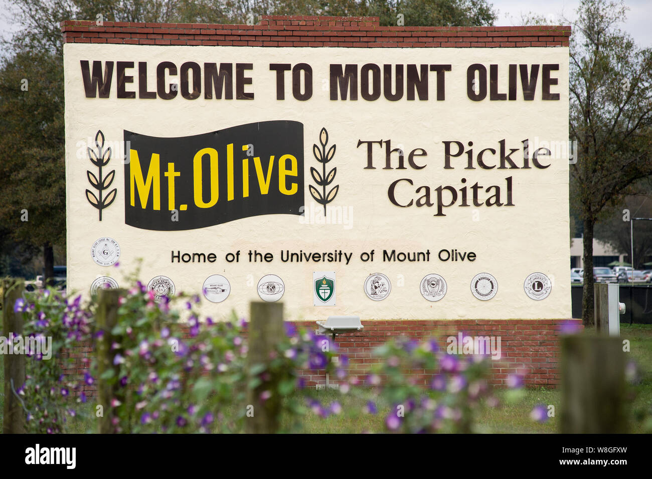 'Bienvenue à Mt. - L''Olive pickle signe capital Novembre 2015 Banque D'Images