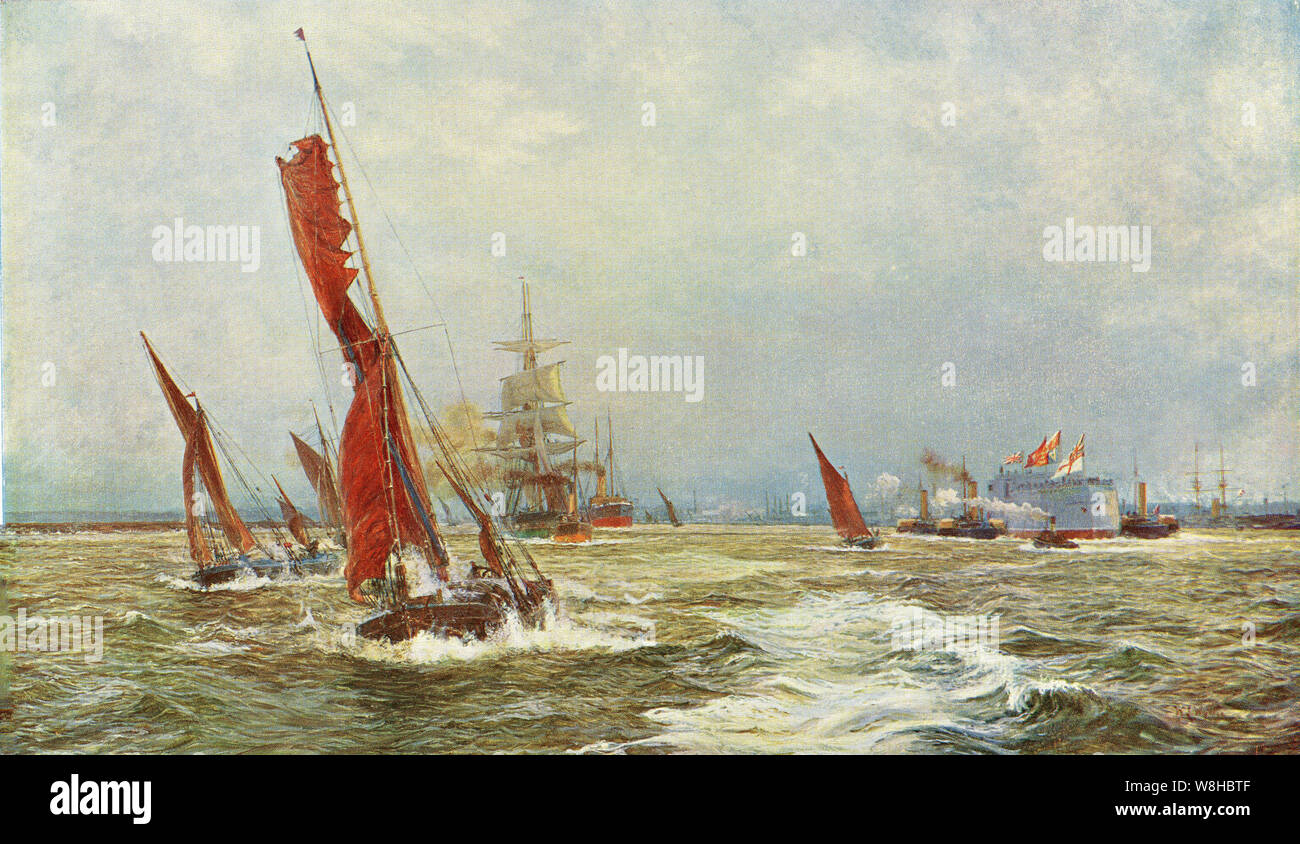 Commerce et Sea Power par W G Wyllie - 1898 (exposé) Banque D'Images