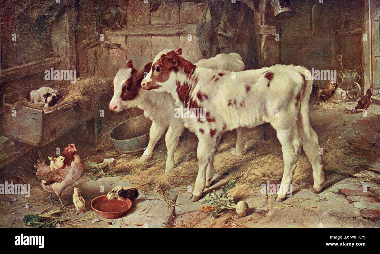 Le chien du jardinier par Walter Hunt - (1885) exposé Banque D'Images