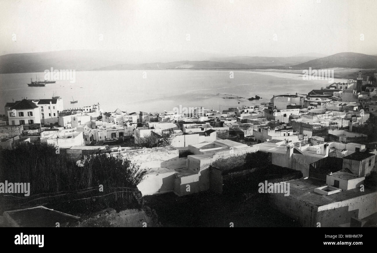 19e siècle vintage photo - Tanger, tanger maroc, face à la mer Banque D'Images
