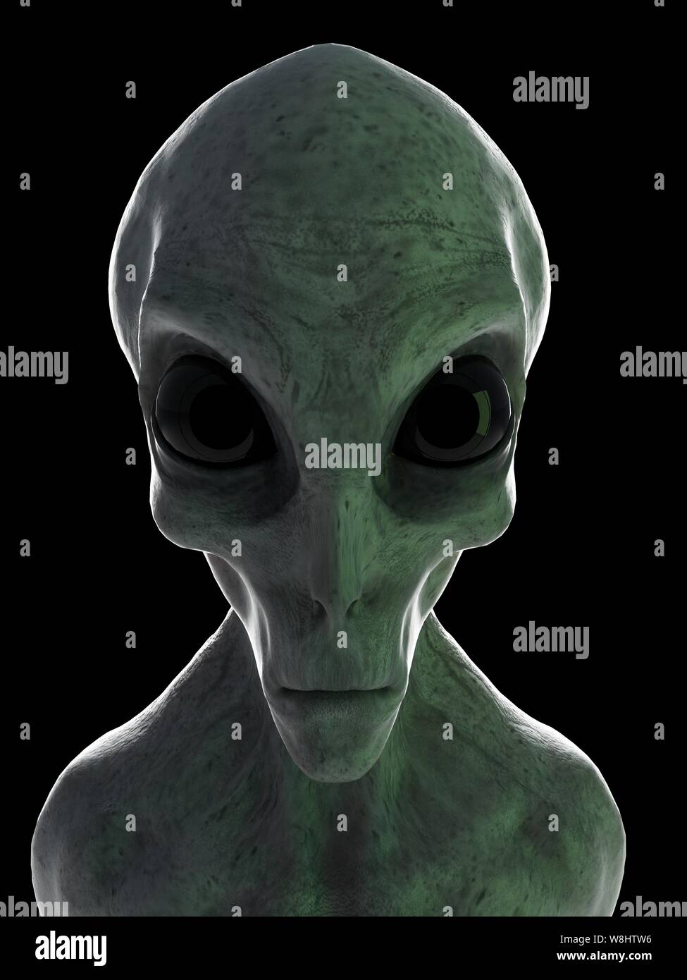 Alien, illustration de l'ordinateur. Banque D'Images