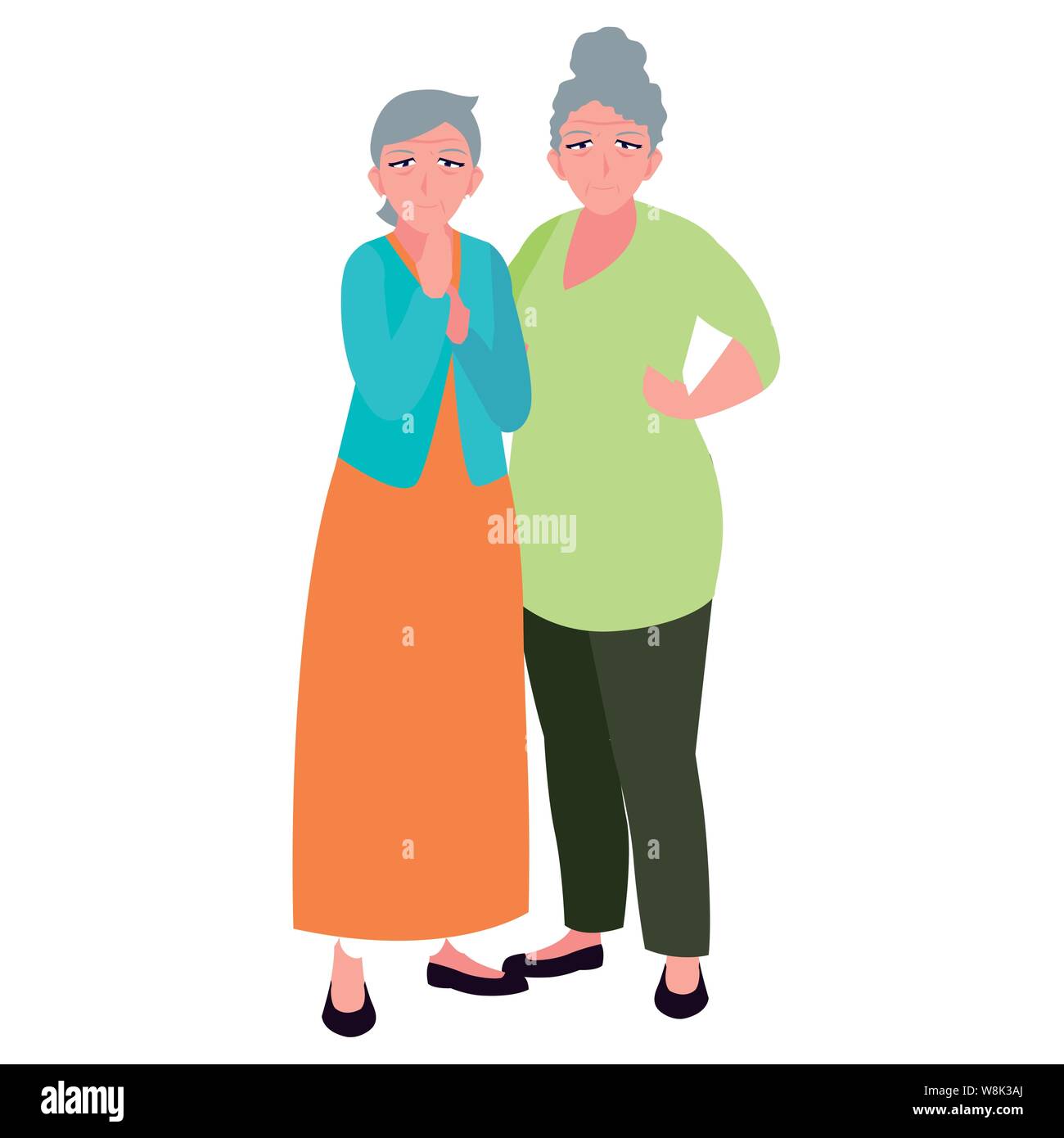 Journée des grands-parents heureux - belle grand-mères des vieilles femmes vector illustration Illustration de Vecteur