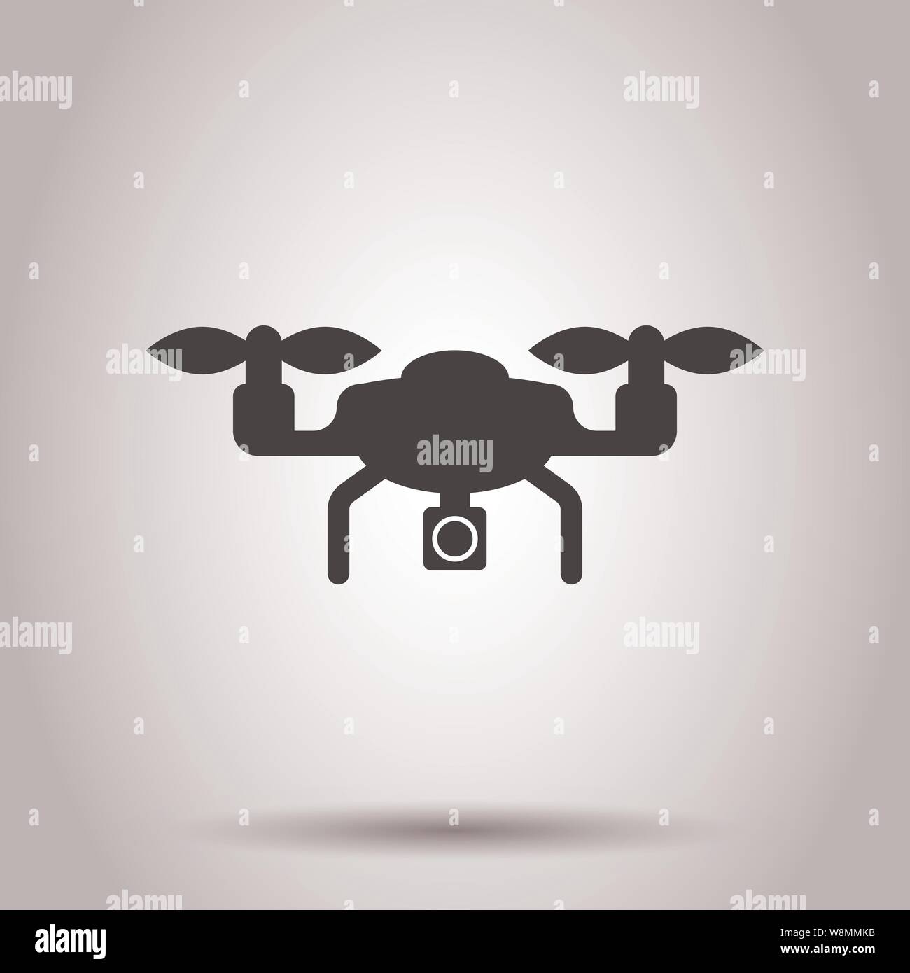 Drone icône dans le style transparent. Caméra vector illustration sur fond isolé. Concept d'entreprise vol. Illustration de Vecteur
