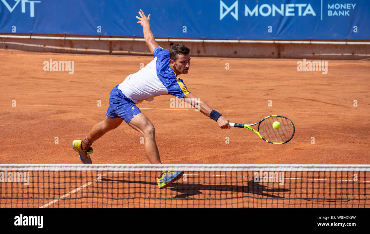 Prague, République tchèque, 24 juillet, 2019. Riccardo Bonadio (ITA) lors de match contre Mohamed Safwat (EGY) Avantage à Prague 2019 ouvert Banque D'Images