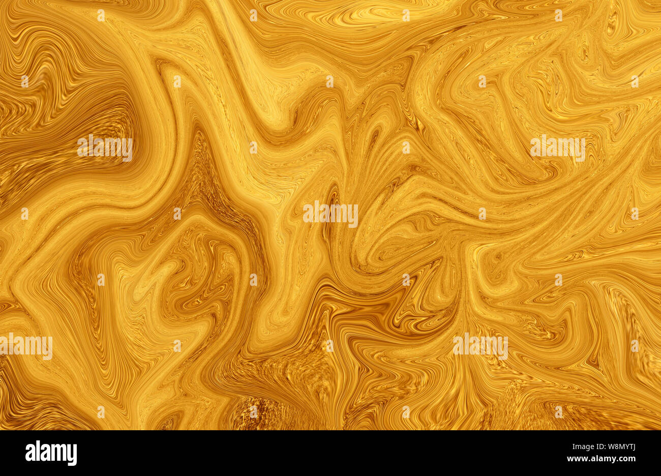 Le persillage de la peinture liquide or texture Background Banque D'Images