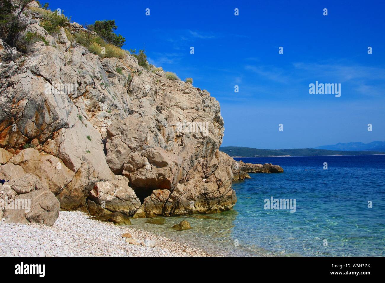 Croatie*Vrbnik, Strand Beach / Potovošće Banque D'Images
