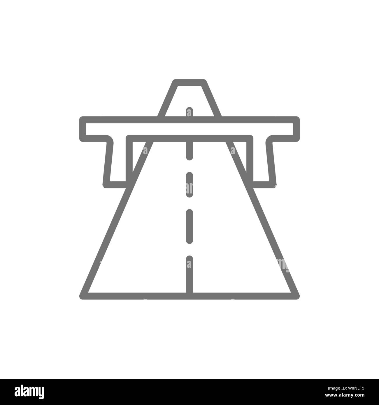 Autobahn, vecteur de l'autoroute, route, l'icône de la ligne de chemin. Illustration de Vecteur