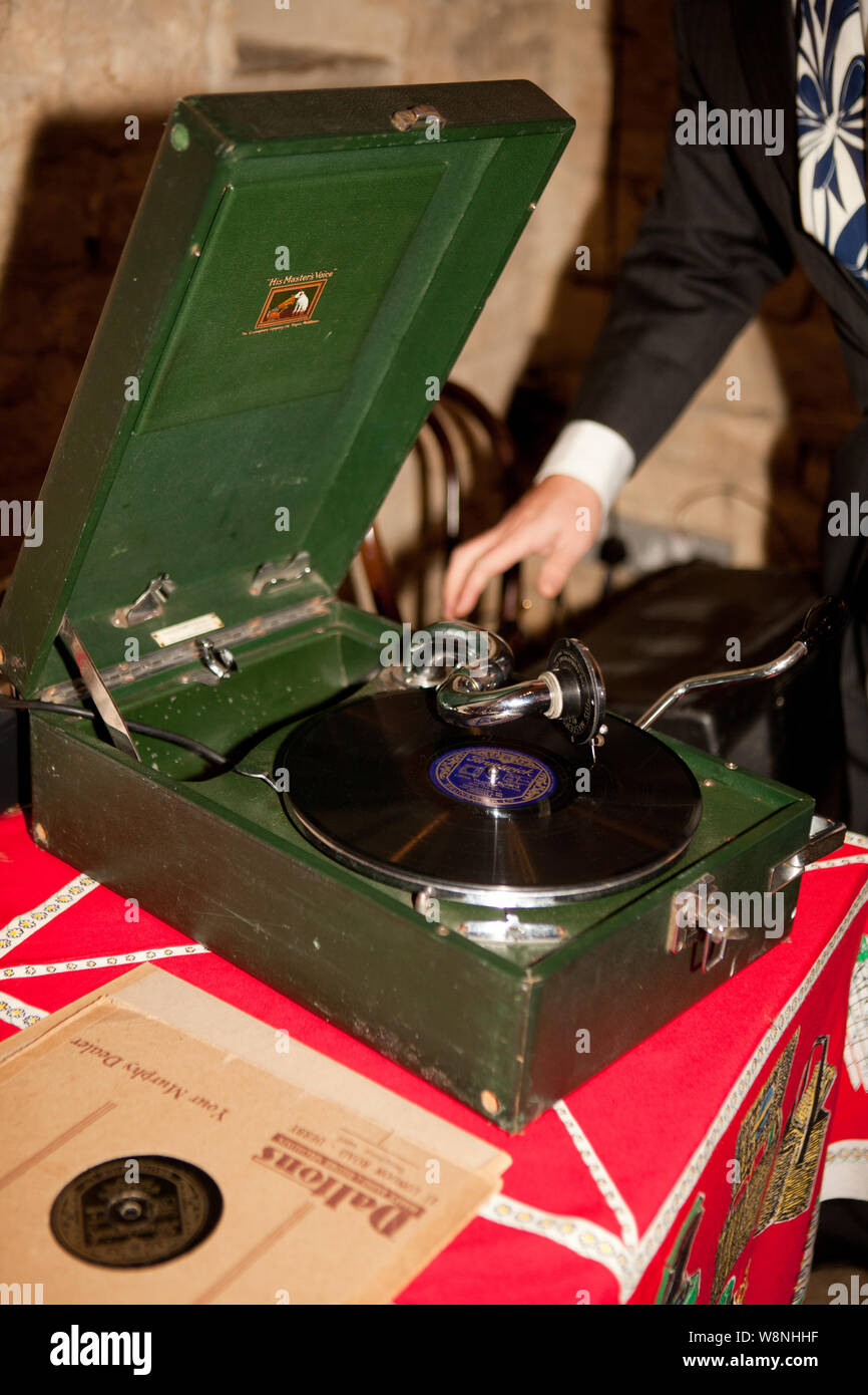 Vintage Vinyl Player Banque D'Images