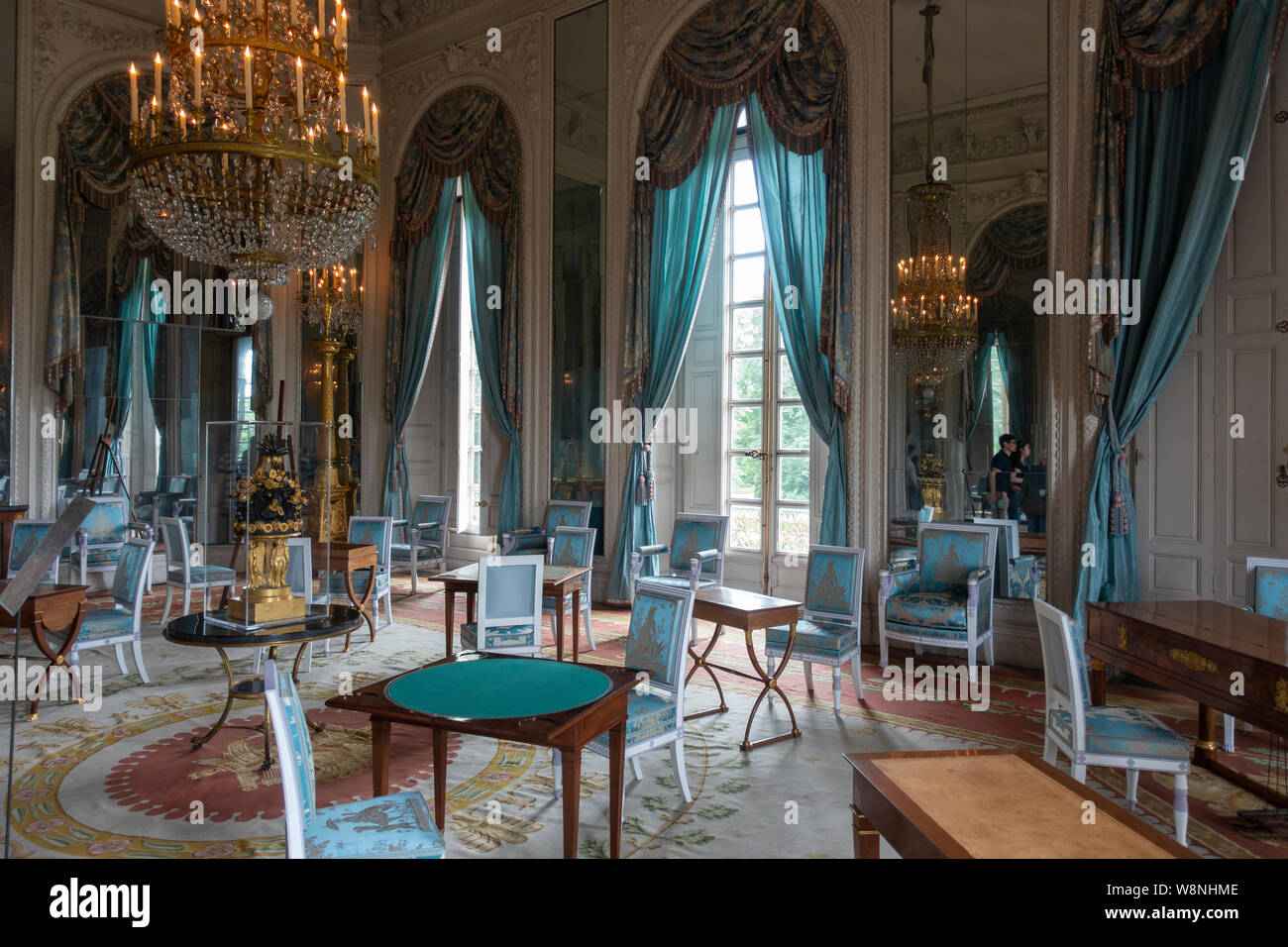 Le miroir Salle de dessin dans le Grand Trianon Palace - Palais de Versailles, Yvelines, Île-de-France de France Banque D'Images